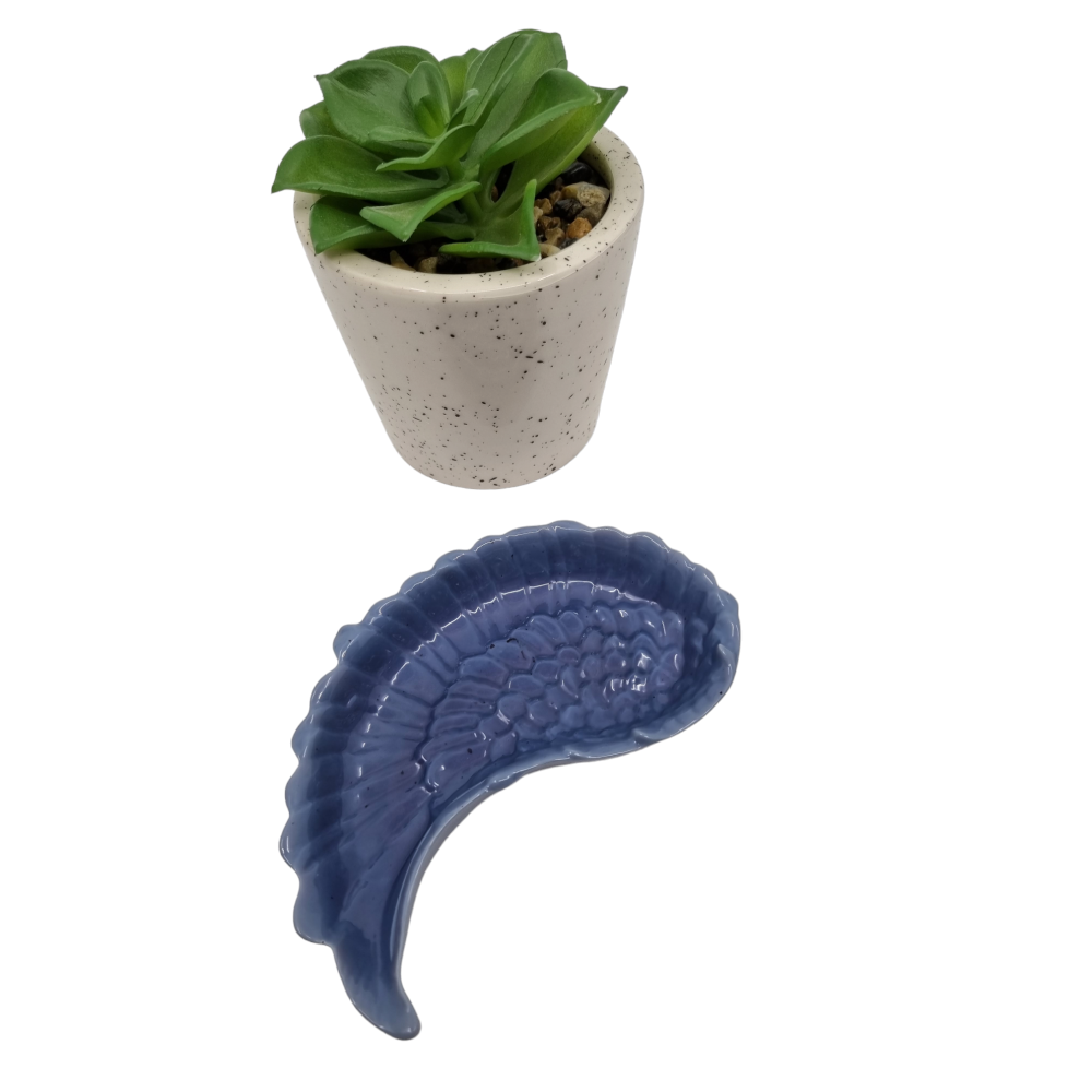 Angel wing trinket dish